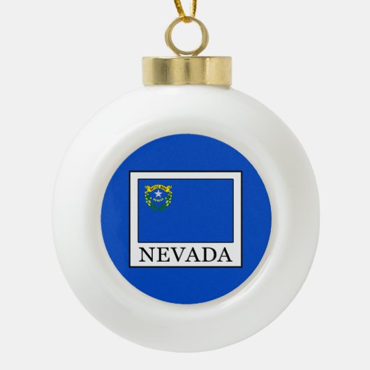 Nevada Keramik Kugel-Ornament (Vorderseite)