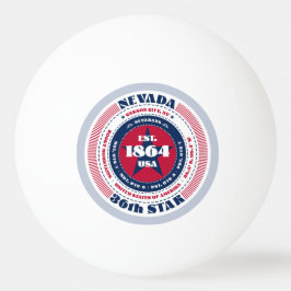 Nevada-Kreis rot, weiß und blau Tischtennisball