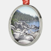 Nevada - Lake Tahoe Landschaft Foto Ornament Aus Metall (Links)