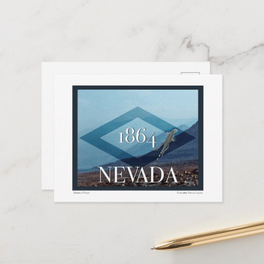 Nevada Landscape Poster Postkarte (Vorderseite/Rückseite Beispiel)