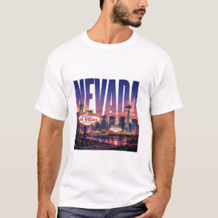 Nevada Las Vegas Wüsten-Skyline-Abenteuer T-Shirt