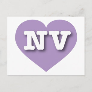 Nevada Lavender Heart - I Liebe NV Postkarte
