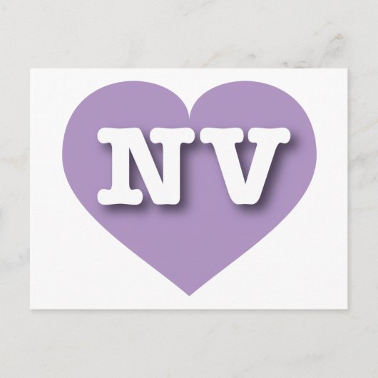 Nevada Lavender Heart - I Liebe NV Postkarte (Vorderseite)