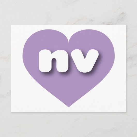Nevada lavender heart - I Liebe nv Postkarte (Vorderseite)