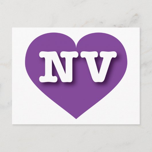 Nevada Lila Heart - I Liebe NV Postkarte (Vorderseite)