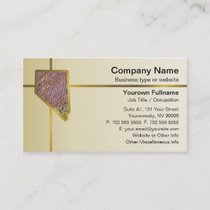 Nevada Map Business Card Visitenkarte