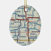 Nevada MO Vintage Karte Keramik Ornament (Rechts)