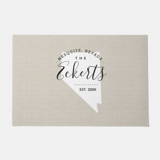 Nevada Monogramm Staat Doormat Fußmatte (Vorderseite)