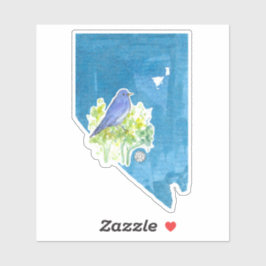 Nevada Mountain Bluebird Staat Form Symbole Aufkleber