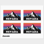 Nevada Mountain Sunset Retro Aufkleber (Blatt)