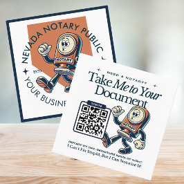 Nevada Notar Public with QR Code Fun Beruflich Quadratische Visitenkarte