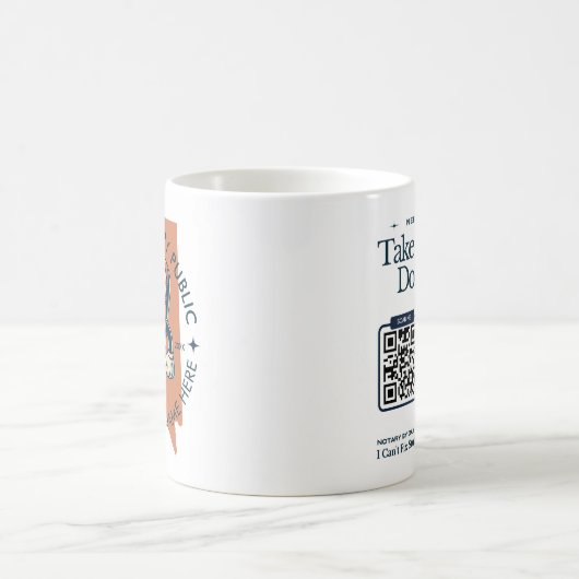 Nevada Notary Public Marketing mit QR Code Fun Kaffeetasse (Mittel)