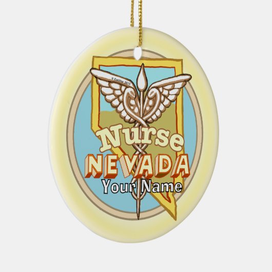 Nevada Nurse Caduceus  Ornament  (Rechts)