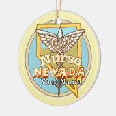 Nevada Nurse Caduceus Ornament (Links)