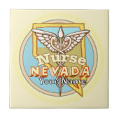 Nevada Nurse Caduceus Tile Fliese (Vorderseite)