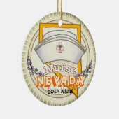 Nevada Nurse Keramik Ornament (Rechts)