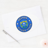 Nevada Ovaler Aufkleber (Umschlag)