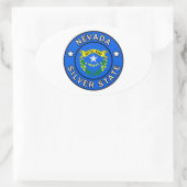 Nevada Ovaler Aufkleber (Tasche)