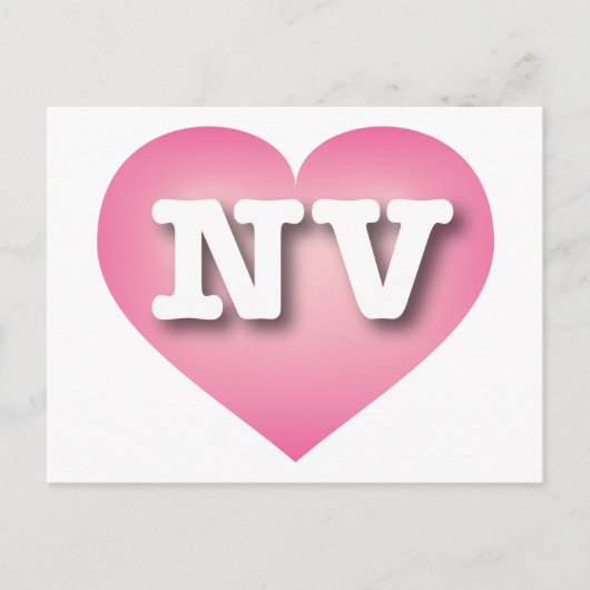 Nevada Pink Fade Heart - I Liebe NV Postkarte (Vorderseite)