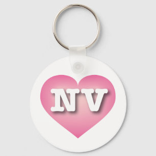 Nevada Pink Fade Heart - I Liebe NV Schlüsselanhänger