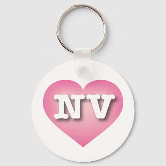 Nevada Pink Fade Heart - I Liebe NV Schlüsselanhänger (Vorderseite)