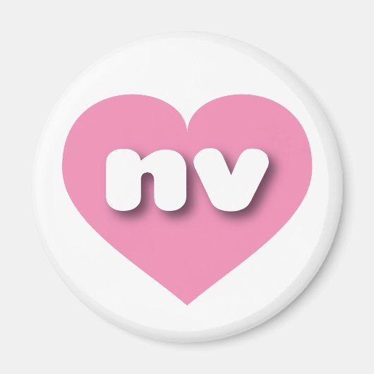 Nevada pink heart - I Liebe nv Magnet (Vorne)