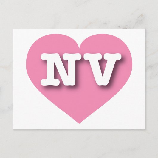 Nevada Pink Heart - I Liebe NV Postkarte (Vorderseite)