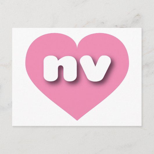 Nevada pink heart - I Liebe nv Postkarte (Vorderseite)