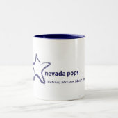 Nevada-Pop-Logo-Tasse Zweifarbige Tasse (Mittel)