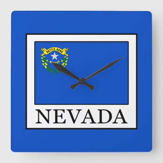 Nevada Quadratische Wanduhr (Vorderseite)