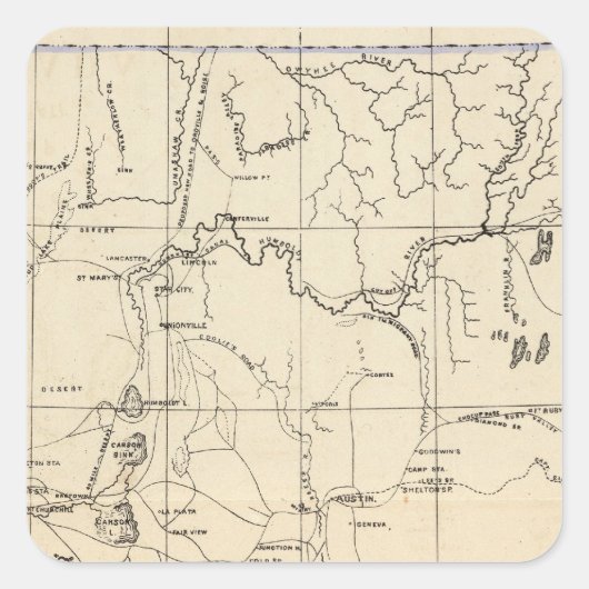 Nevada Quadratischer Aufkleber (Vorderseite)