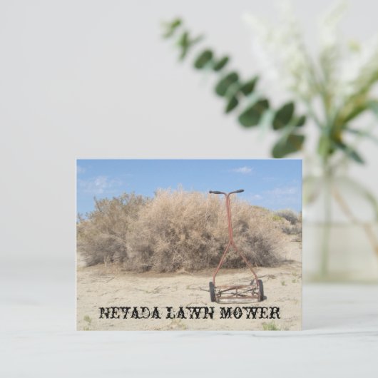 Nevada Rasenmäher Postkarte (Stehend Vorderseite)