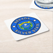 Nevada Rechteckiger Pappuntersetzer (angewinkelt)