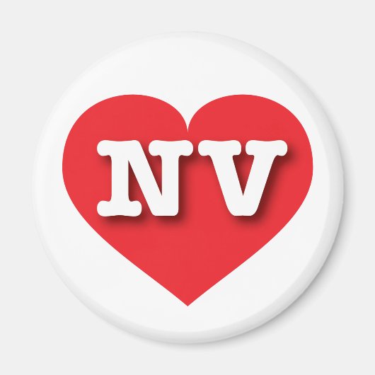 Nevada Red Heart - I Liebe NV Magnet (Vorne)