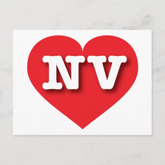 Nevada Red Heart - I Liebe NV Postkarte (Vorderseite)