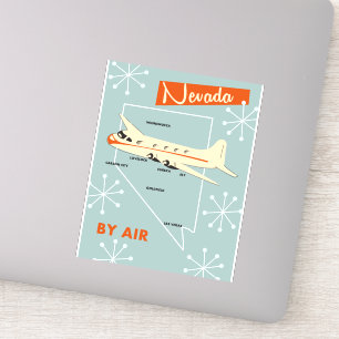 Nevada-Reiseplakat im Vintage-Stil Aufkleber