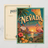 Nevada Retro Reise Souvenir Postkarte (Vorne/Hinten)