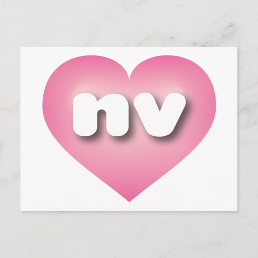 Nevada rosa fade heart - I Liebe nv Postkarte (Vorderseite)