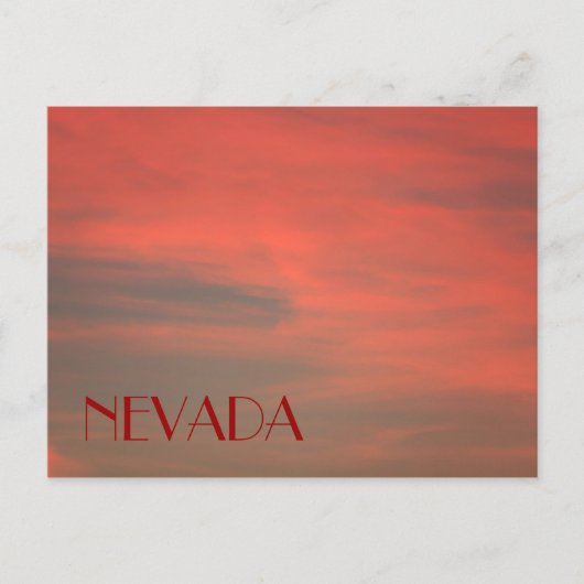 NEVADA Roter Himmel Postkarte (Vorderseite)