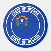 Nevada Round Emblem Magnet (Vorne)
