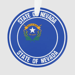 Nevada Round Emblem Ornament