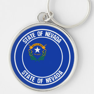 Nevada Round Emblem Schlüsselanhänger