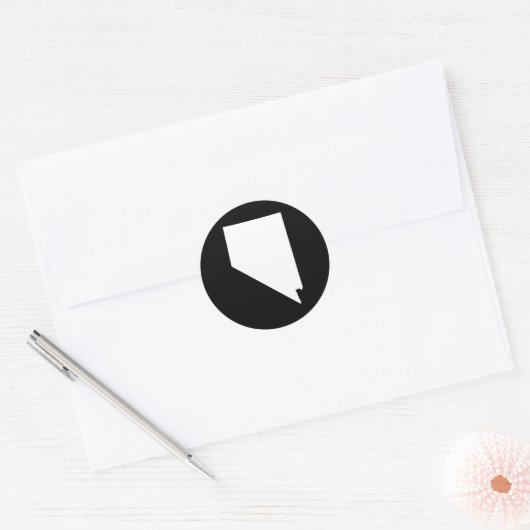 Nevada Runder Aufkleber (Umschlag)