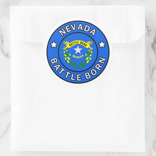 Nevada Runder Aufkleber (Tasche)