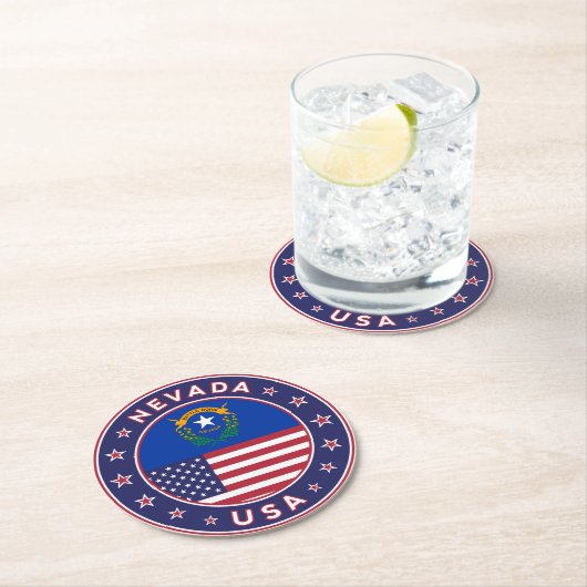 Nevada Runder Pappuntersetzer (Vor Ort)