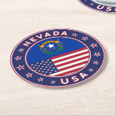 Nevada Runder Pappuntersetzer (Angewinkelt)