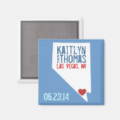 Nevada Save the Date - Individuell gestaltete Stad Magnet (Vorderseite/Rückseite)