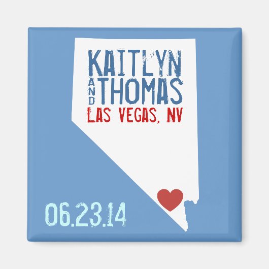 Nevada Save the Date - Individuell gestaltete Stad Magnet (Vorne)