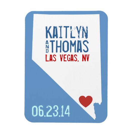 Nevada Save the Date - Individuell gestaltete Stad Magnet (Vertikal)