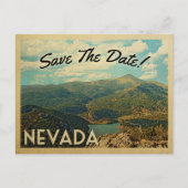 Nevada Save the Date Vintage Postkarten (Vorderseite)